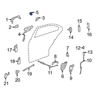 Mercedes-Benz OE - Rear Left Exterior Door Handle Cover