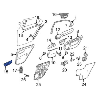 Mercedes-Benz OE - Rear Right Door Trim Molding
