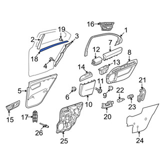 Mercedes-Benz OE - Rear Left Lower Door Trim Molding