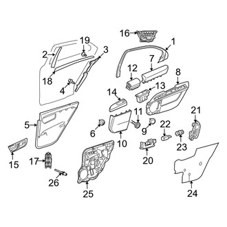 Mercedes-Benz OE - Rear Door - Interior Trim