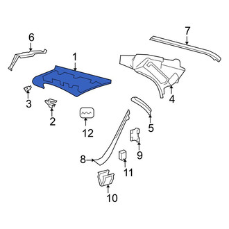 Mercedes-Benz OE - Rear Left Upper Rearward Interior Quarter Panel Trim Panel