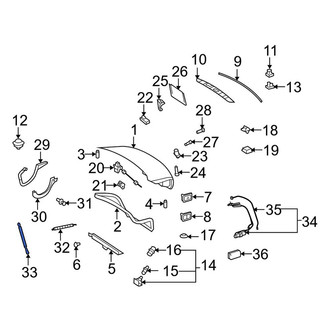 Mercedes-Benz OE - Right Trunk Lid Lift Support