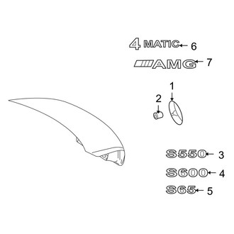 Mercedes-Benz OE - Trunk Lid - Exterior Trim
