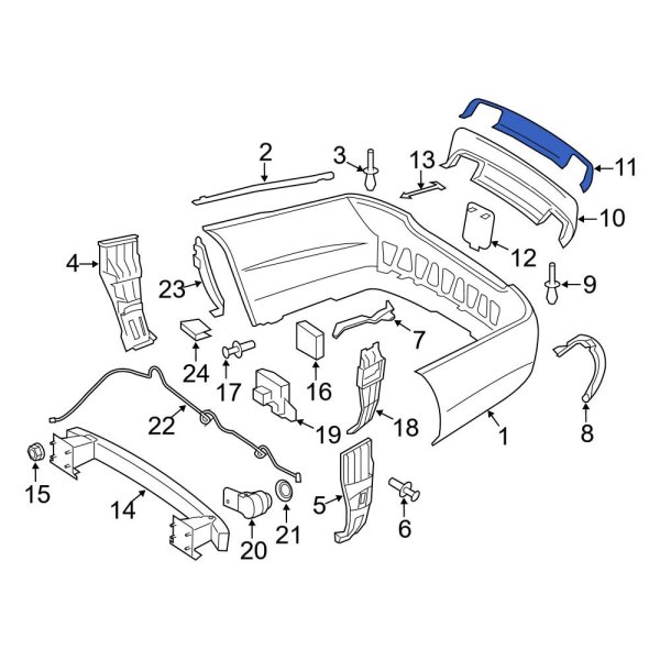 Bumper Cover Spacer Panel