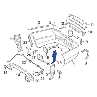 Mercedes-Benz OE - Rear Left Outer Blind Spot Detection System Warning Sensor Bracket