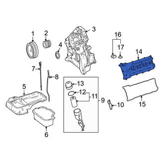 Mercedes-Benz OE - Left Engine Valve Cover