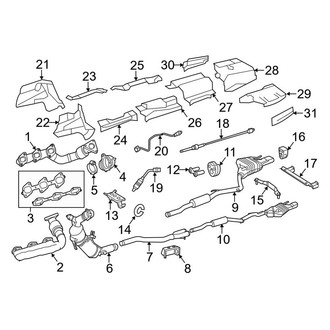 Mercedes-Benz OE - Exhaust System - Exhaust Components (3.0L)