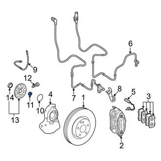 Mercedes-Benz OE - Front Axle Nut