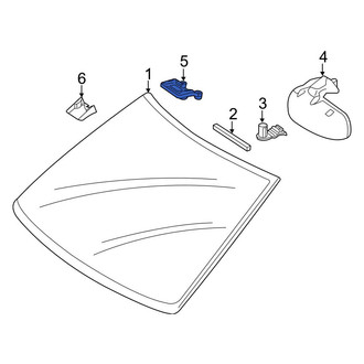 Mercedes-Benz OE - Interior Rear View Mirror Mounting Base Bracket
