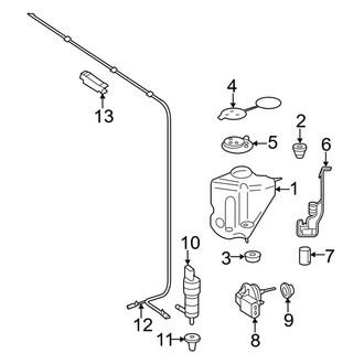 Mercedes-Benz OE - Windshield - Washer Components (W/O Active Body Control)