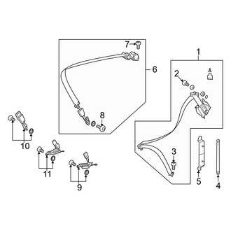 Mercedes-Benz OE - Restraint Systems - Rear Seat Belts