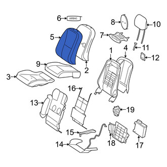 Mercedes-Benz OE - Front Right Seat Back Cushion Cover