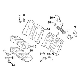 Mercedes-Benz OE - Seats & Tracks - Rear Seat Components (Bench Seat)