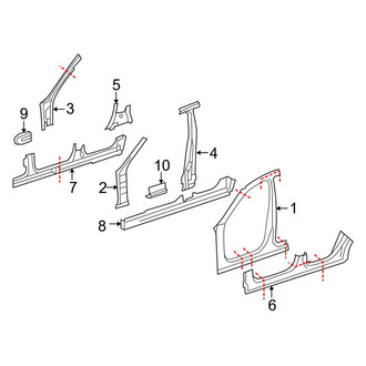 Mercedes-Benz OE - Pillars, Rocker & Floor - Aperture Panel