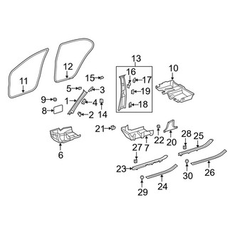 Mercedes-Benz OE - Pillars, Rocker & Floor - Interior Trim