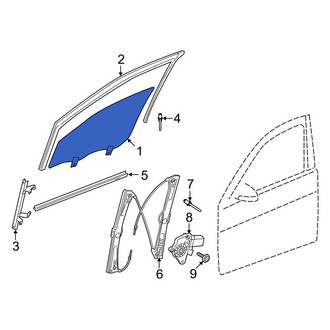 Mercedes-Benz OE - Rear Left Forward Door Glass