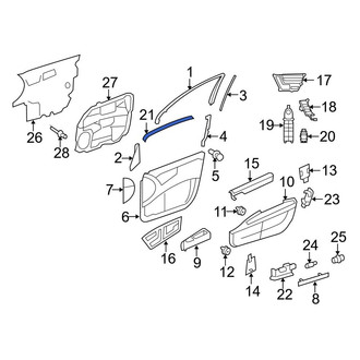 Mercedes-Benz OE - Front Left Door Trim Molding