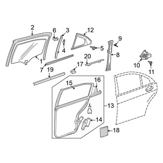 Mercedes-Benz OE - Rear Window Regulator Rivet