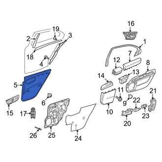 Mercedes-Benz OE - Rear Left Inner Door Interior Trim Panel
