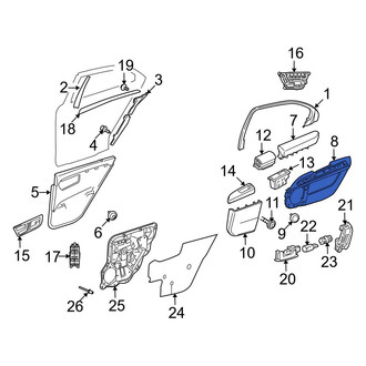 Mercedes-Benz OE - Rear Right Door Trim Panel Pocket