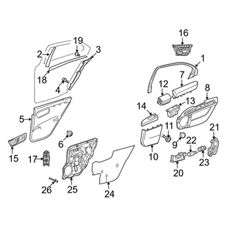 Mercedes-Benz OE - Rear Door - Interior Trim