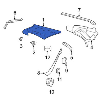 Mercedes-Benz OE - Left Upper Body C-Pillar Trim Panel