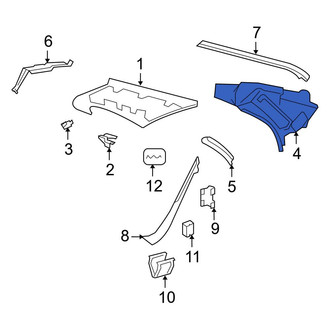 Mercedes-Benz OE - Right Body D-Pillar Trim Panel