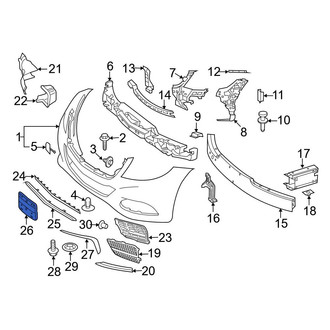 Mercedes-Benz OE - Front License Plate Bracket