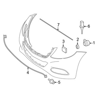 Mercedes-Benz OE - Front Bumper & Grille - Bumper & Components (Electrical Components), (Sedan)