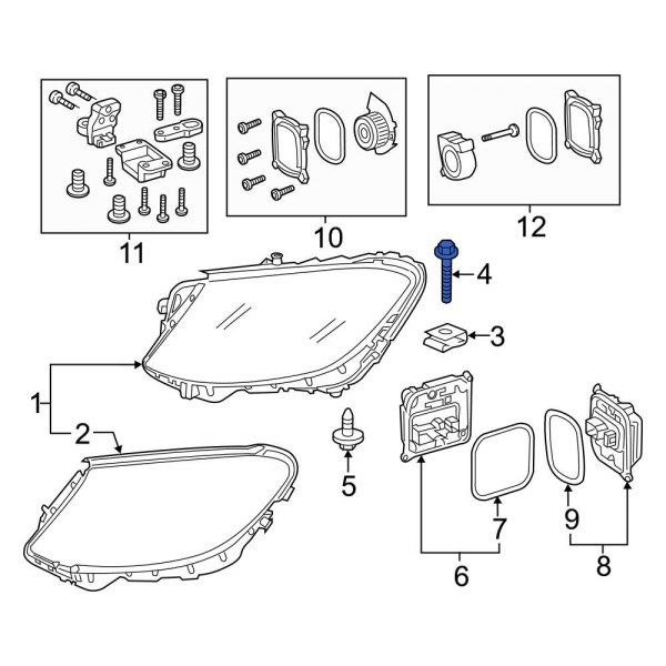 Headlight Mounting Screw