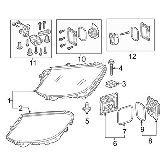 Mercedes-Benz OE - Front Lamps - Headlamp Components (Sedan)