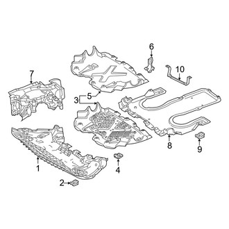 Mercedes-Benz OE - Radiator Support - Splash Shields (RWD)