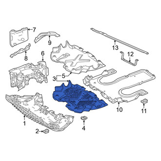 Mercedes-Benz OE - Front Center Radiator Support Splash Shield