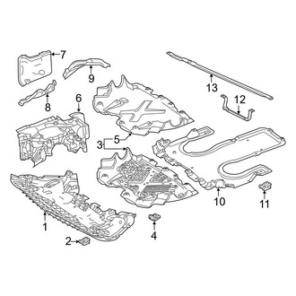 Mercedes-Benz OE - Radiator Support - Splash Shields (Sedan AWD)