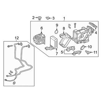 Mercedes-Benz OE - Air Conditioner & Heater - Evaporator & Heater Components (Rear), (Sedan)