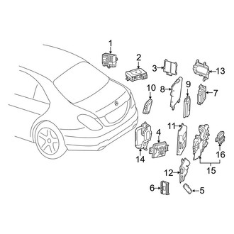 Mercedes-Benz OE - Electrical - Control Components (Trunk), (Sedan)