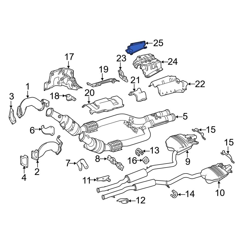 MercedesBenz OE 2226802301 Rear Right Bumper Cover Heat Shield