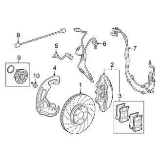 Mercedes-Benz OE - Front Suspension - Brake Components (Sedan)