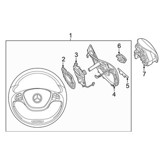 Mercedes-Benz OE - Steering Wheel & Trim (Round Style), (Sedan)