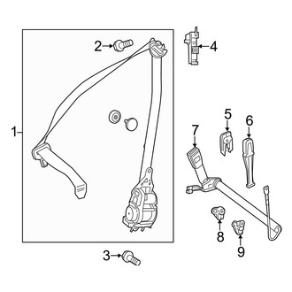 Mercedes-Benz OE - Restraint Systems - Front Seat Belts (Sedan)