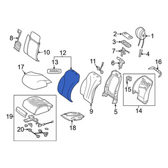 Mercedes-Benz OE - Front Right Seat Back Cushion Cover