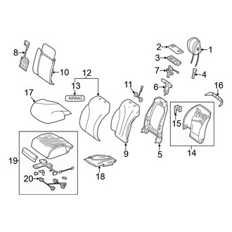 Mercedes-Benz OE - Seats & Tracks - Passenger Seat Components (W/O Massage, W/O Rear Entertainment), (Sedan)