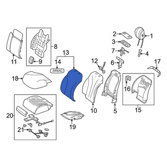 Mercedes-Benz OE - Front Right Seat Back Cushion Cover