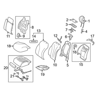 Mercedes-Benz OE - Seats & Tracks - Passenger Seat Components (With Massage, W/O Rear Entertainment), (Sedan)