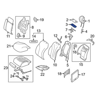 Mercedes-Benz OE - Front Right Lower Headrest Cover