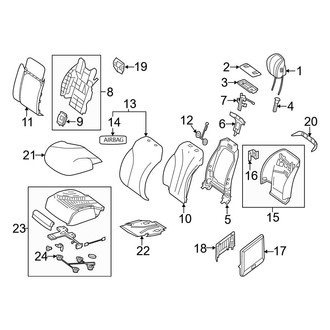Mercedes-Benz OE - Seats & Tracks - Passenger Seat Components (With Massage, With Rear Entertainment), (Sedan)