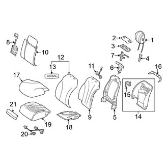 Mercedes-Benz OE - Seats & Tracks - Driver Seat Components (W/O Massage, W/O Rear Entertainment), (Sedan)