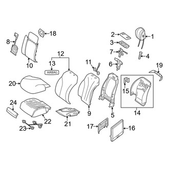 Mercedes-Benz OE - Seats & Tracks - Driver Seat Components (W/O Massage, With Rear Entertainment), (Sedan)