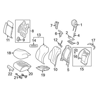 Mercedes-Benz OE - Seats & Tracks - Driver Seat Components (With Massage, W/O Rear Entertainment), (Sedan)