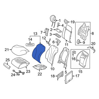 Mercedes-Benz OE - Front Left Seat Back Cushion Cover